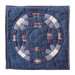 Blue Double Wedding Ring Toss Pillow
