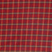 Red - Rustic Plaid and Black Lines Bed Curtain