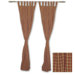 Tan and Gold Rustic Checks Window Curtain
