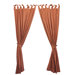 Red and Beige Ticking Cotton Bed Curtain