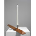 No.3 Cherry Wood, Silver Plated Aluminum Candlestick