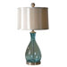 Meena Clear Blue Glass Table Lamp