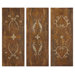 Elegant Swirl Panel Wall Art in Antique Glaze - Set of 3