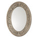Francesco Oval Small Mirror in Antiqued Champagne