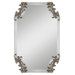 Andretta Beveled Mirror in Antiqued Silver
