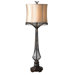 Lubriano Table Lamp in Heavily Distressed Gold Leaf