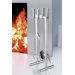 Calore 4 Piece Stainless Steel Fireplace Tool Set