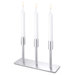 Stainless Steel 3 Arms Chaired Candlestick