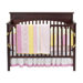 Girls Stripes and Plaids 4 Piece Crib Bedding Set in Pink / Green / Yellow