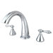 Double Handle Deck Mount Roman Tub Faucet Trim Metal Lever Handle