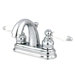 Centerset Bathroom Faucet with Double Porcelain Lever Handles