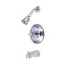 Tampa Thermostatic Tub and Shower Faucet with Concord Cross Handles