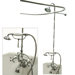 Vintage Volume Control Tub and Shower Faucets with Metal Cross Handles