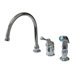 Vintage Widespread Kitchen Faucet with Buckingham Lever Handle and Plastic Side Spray