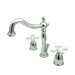 Heritage Widespread Bathroom Faucet with Double Porcelain Cross Handles