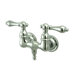 Vintage Double Handle Wall Mount Clawfoot Tub Faucet Trim Metal Lever Handle