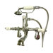 Hot Springs Double Handle Wall Mount Clawfoot Tub Faucet with Handshower