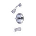 Tampa Thermostatic Tub and Shower Faucet Trim with Concord Cross Handles