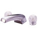 Double Handle Deck Mount Roman Tub Faucet Trim Clear Acrylic Handle