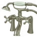 Double Handle Deck Mount Tub Only Faucet with Handshower
