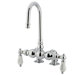 Hot Springs Double Handle Deck Mount Clawfoot Tub Faucet Trim Porcelain Lever Handle