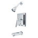 Silver Sage Single Handle Tub and Shower Faucet with Diverter