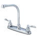 NuWave French Double Handle Centerset High Arch Kitchen Faucet without Sprayer
