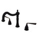 Silver Sage Double Handle Deck Mount Roman Tub Filler