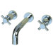 Concord Double Handle Wall Mount Sink Faucet