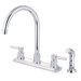 Concord Double Handle Deck Mount Kitchen Faucet with Sprayer