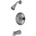Vintage Thermostatic Pressure Balanced Tub and Shower Faucet with Porcelain Cross Handles