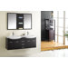 Ophelia Double 59.1" Bathroom Vanity Set in Espresso