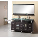 Rocco 61" Double Sink Bathroom Vanity Set in Espresso