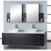 Ultra Modern Clarissa 61" Double Bathroom Vanity Set in Espresso