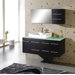 Ultra Modern Ceanna 55" Wall Mounted Single Bathroom Vanity Set in Espresso