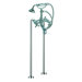 Elizabeth Double Handle Floor Mount Thermostatic Tub Faucet with Hand Shower