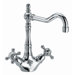 Elizabeth Single Hole Bathroom Sink Faucet with Double Cross Handles