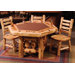 Cedar 6 Sided Poker Table with Log Framework Base