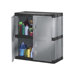 Double-Door Storage Cabinet - Base in Gray / Black