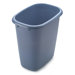 6 Quart Blue Vanity Wastebasket