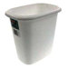 6 Quart White Vanity Wastebasket