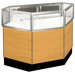 Streamline 38" x 42" Jewelry Vision Inside Corner Showcase with Panel Back