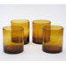 Bubble Amber Double Old Fashion (Set of 4)