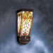  Tiffany Wall Sconce in Tannery Bronze with Gold Accent