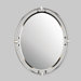 Oval Beveled Mirror in Chrome with Porcelain Trim