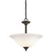 Brushed 2 Light Semi Flush/Inverted Pendant