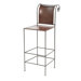 30" Pub Leather and Iron Barstool