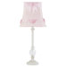 One Glass Ball Large Table Lamp with Floral Bouquet Pink Shade