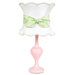 Curvature Large Table Lamp with White Scallop Hourglass Shade