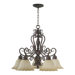 Coronado  Nook Chandelier in Gilded Bronze